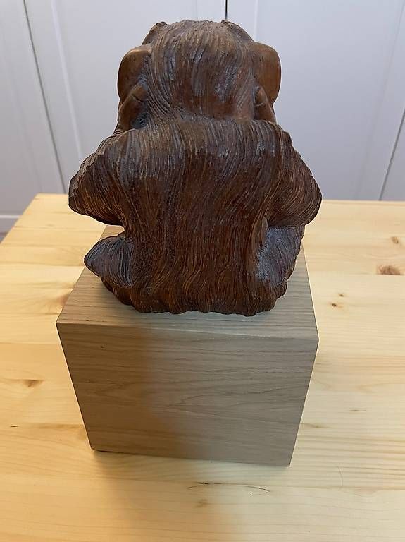 Sculture & Statue: Affe ? Holz Skulptur mit stand Kunst  – Usato da Seuzach venduto da Wolf936 2