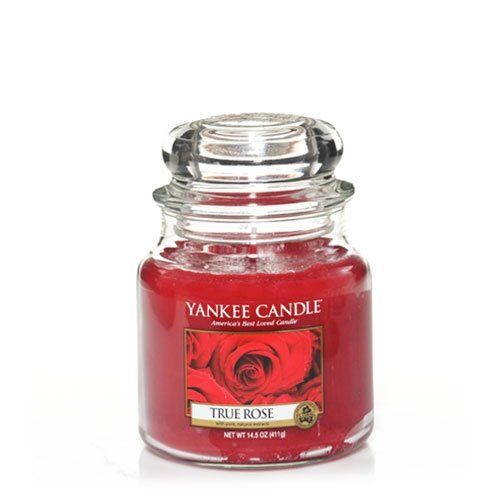 Yankee Candle Candele: Yankee Candle True Rose medium Jar – Nuovo e nell'imballaggio originale da Langwiesen venduto da rtWebshop