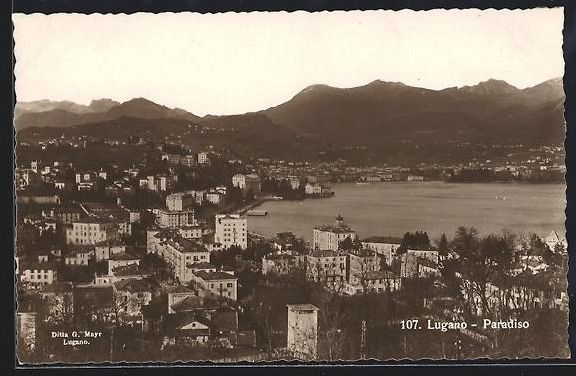 Cartoline postali: AK Lugano-Paradiso, Panorama – Usato da Berlin venduto da bartko-reher