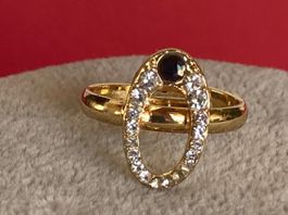 Vergoldet Oval Ring (57)