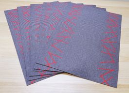 6er Tischset / Platzset grau mit Motiv - Schaumstoff gelocht