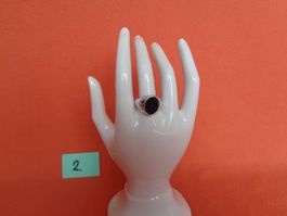 Silberring mit ovalem Onyx - Sterling Silber 925 Grösse 60