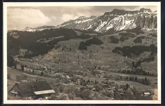 Cartoline postali: Schwanden ob Thunersee, Ortsansicht mit  – Usato da Berlin venduto da bartko-reher
