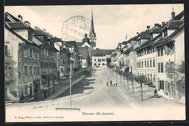 Münster /Luzern, Strassenpartie mit Res