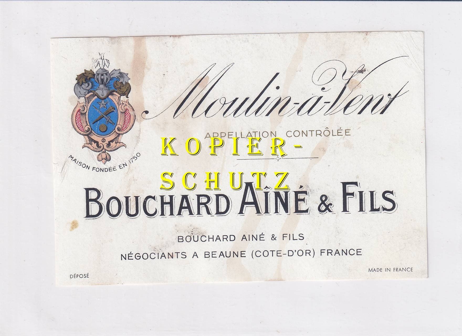Carta: Etikette - Moulin-à-Vent /bd – Usato da Hombrechtikon venduto da Rudolf07