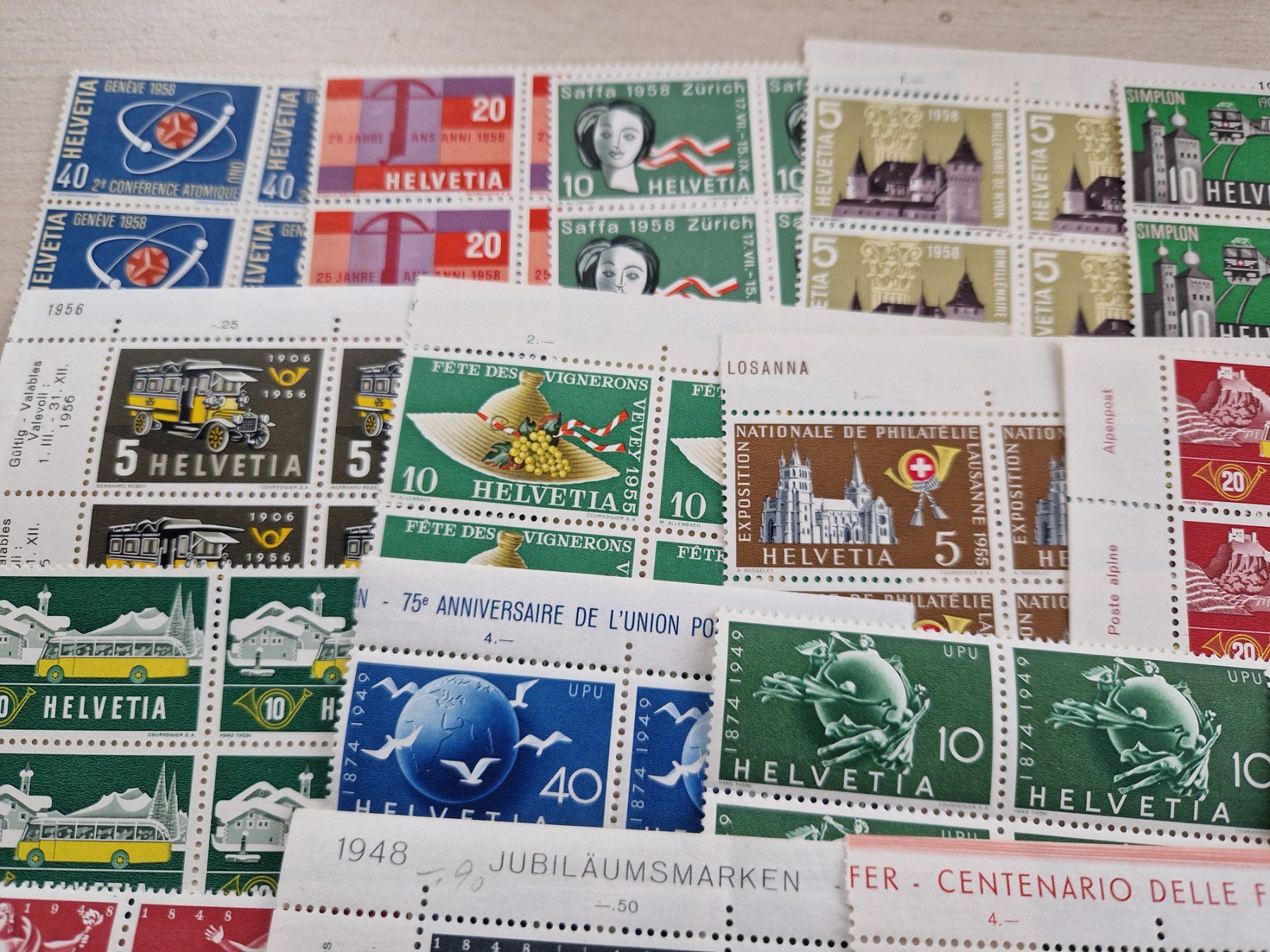 Tutti i francobolli: Ansammlung 4er Blöcke postfrisch**, ab 1.- – Usato da Burgdorf venduto da Glossy01 1