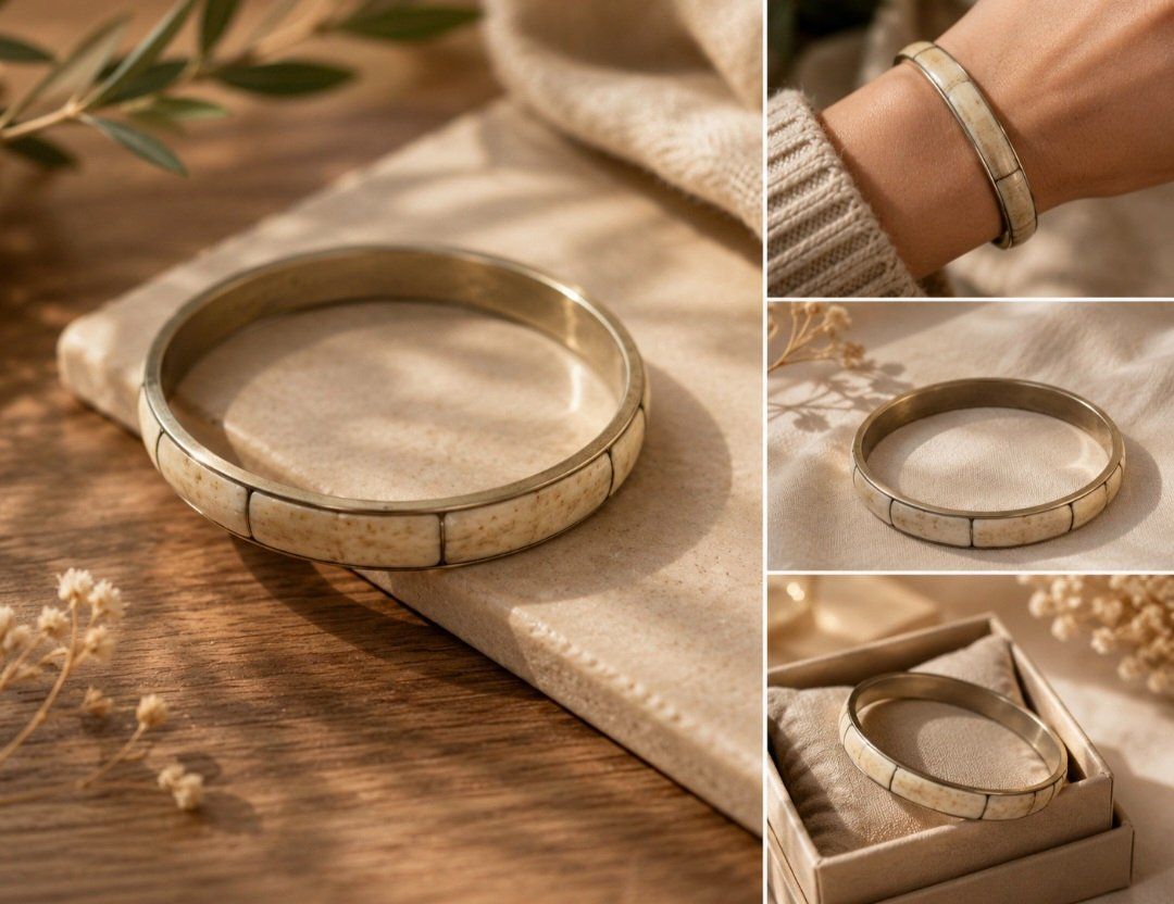 Bracciali & Braccialetti: Bracelet vintage os et laiton – Usato da jussy venduto da Mapetitebroc