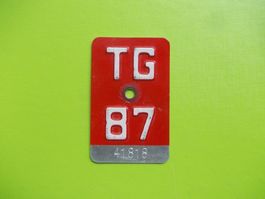 Velonummer / Fahrradnummer TG 87