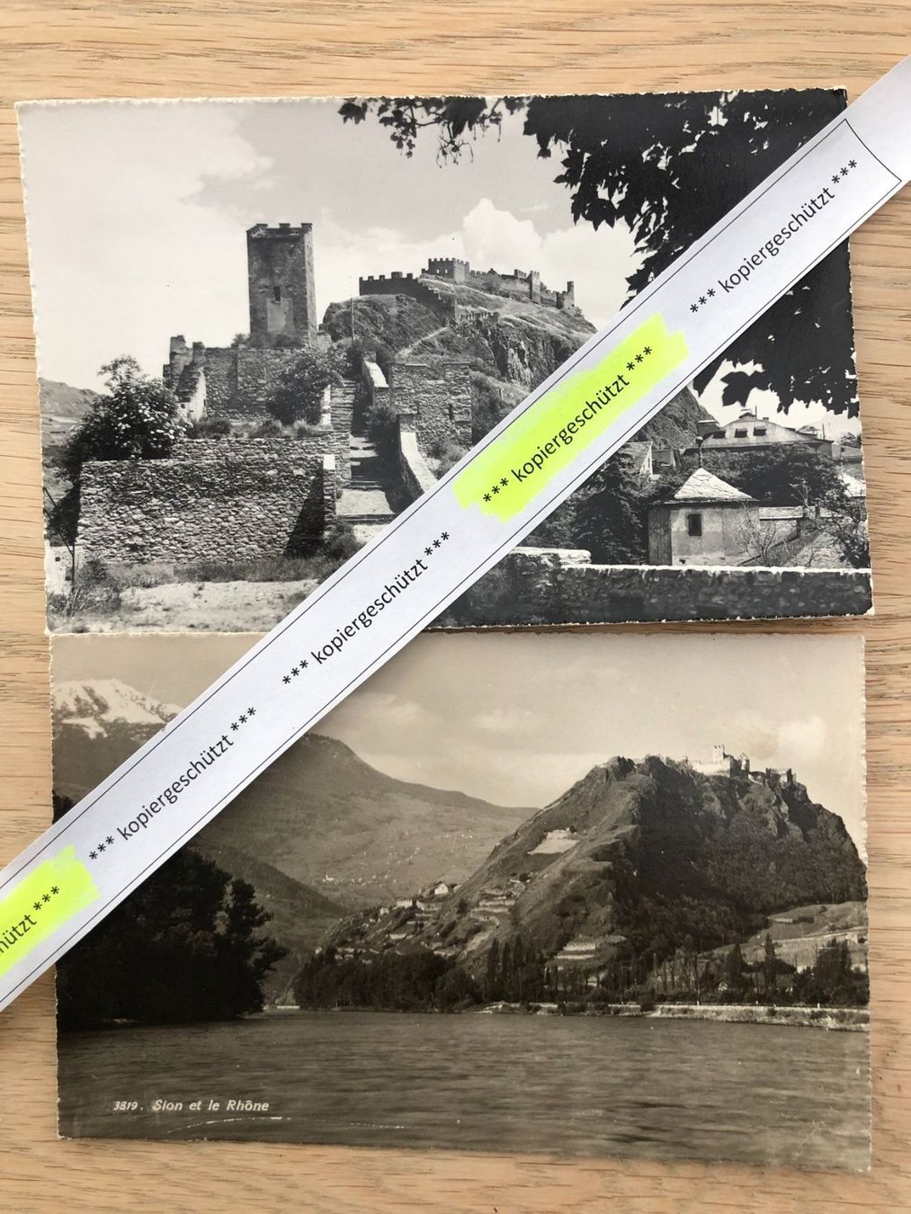 Ansichtskarten: Sion Schloss Rhone alt AK – Gebraucht aus Hefenhofen von Bierinder