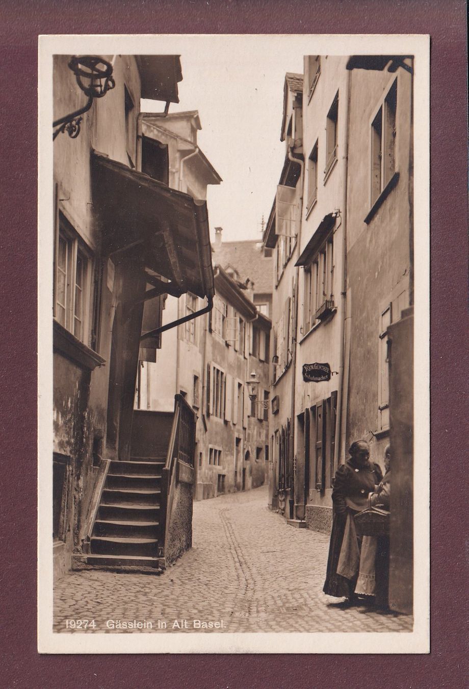 Cartoline postali: Alt BASEL - Gässlein – Usato da Pully venduto da nicecards