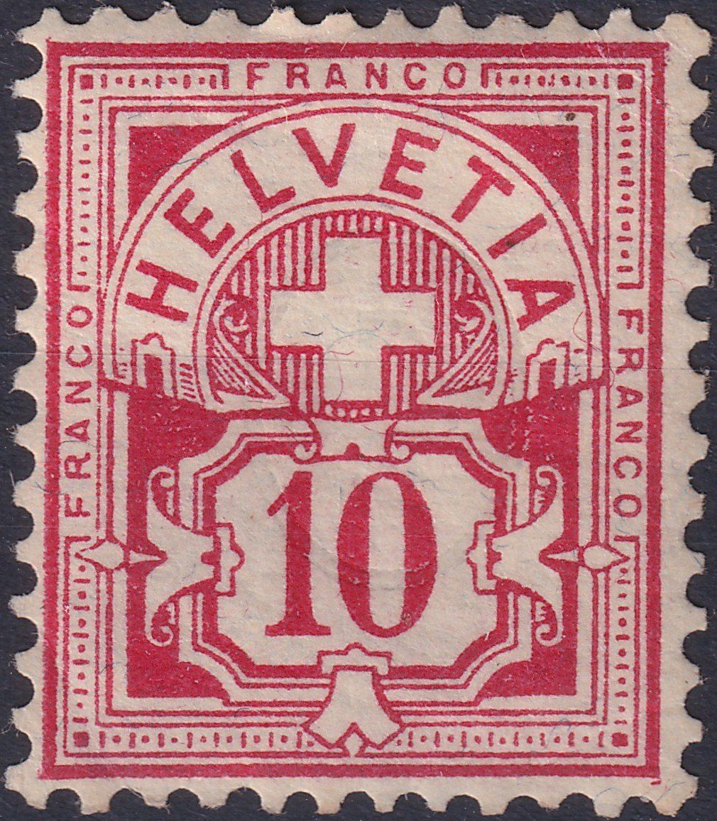 Tutti i francobolli: 1882: Ziffermuster: 61A ** postfrisch, Kat: 380.- – Usato da Sursee venduto da Luzernerraute