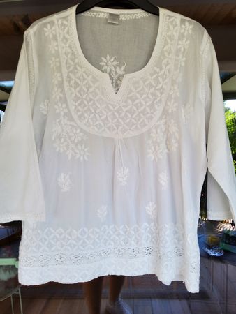 Baumwoll Tee-shirt, Buse, weiss XXL