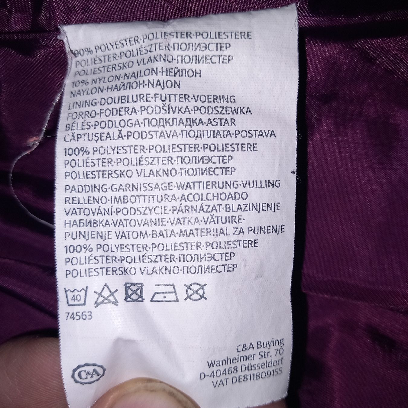 C&A Giacche & Cappotti: Winterjacke Mädchen Gr. 116 – Usato da Oberwil-Lieli venduto da Deding 4