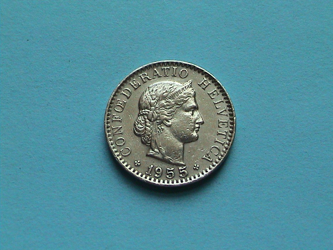 Tutti le monete: CH 20 Rappen - 1955 – Usato da Reinach BL venduto da Dexy62