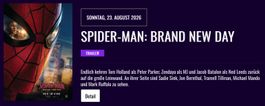 2x Spider-Man: Brand New Day, Openair Kino Bloom, So 23.8.26