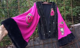 Mango Vintage Designer-Jacke Hippie L XL 80's zu Free People