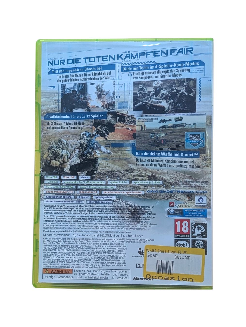 Microsoft Spiele: Tom Clancy's Ghost Recon: Future Soldier Xbox 360 – Gebraucht aus Domat/Ems von IsseldorsShop 1