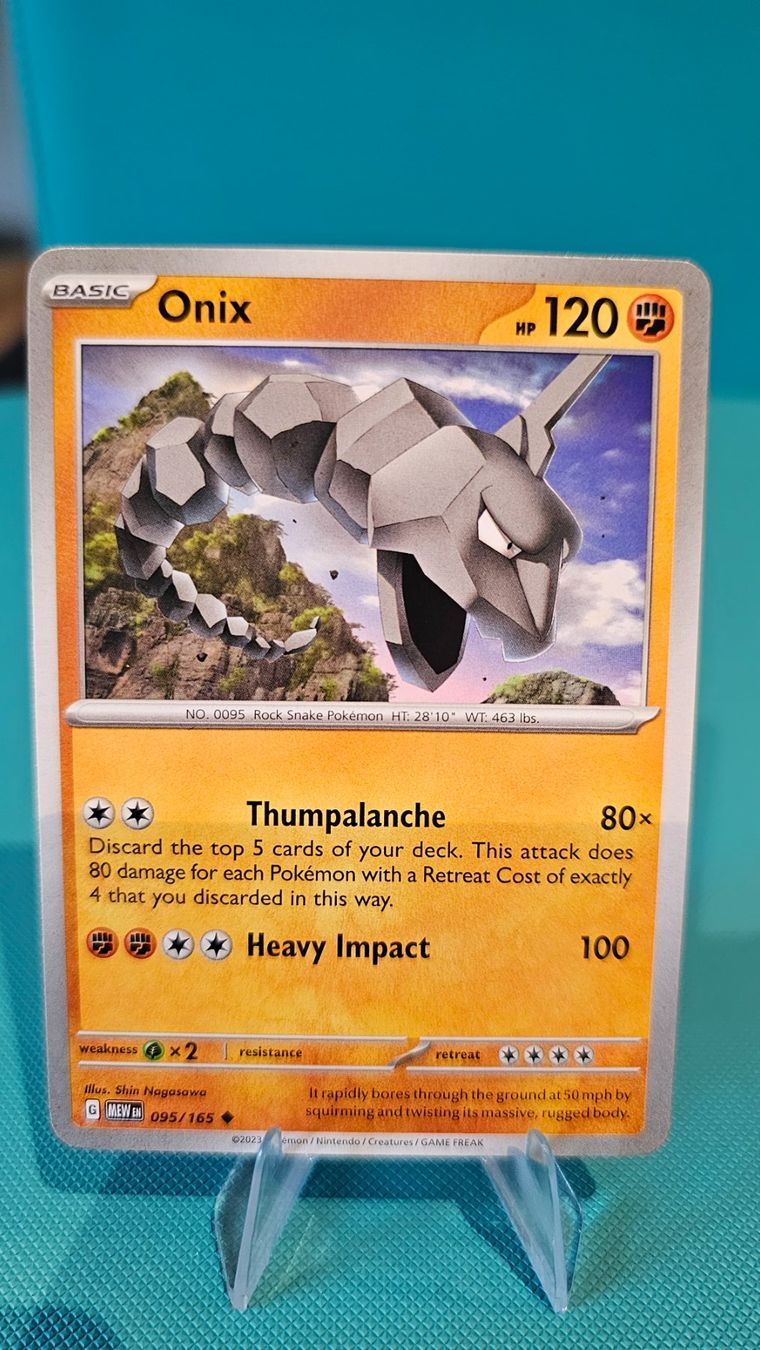 Pokémon Carte collezionabili: Onix MEW 095/165 EN – Usato da Rheineck venduto da Pinia03