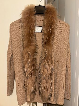 Max&Moi cardigan mit Pelzumrandung