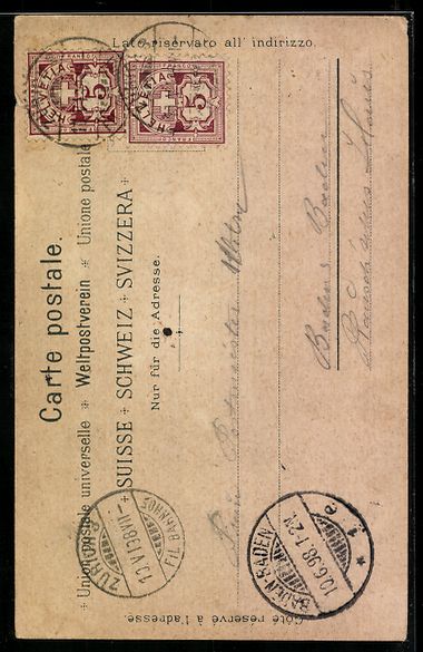 Cartoline postali: Litho Brienz /Berner Oberland, Giessbach – Usato da Berlin venduto da bartko-reher 1