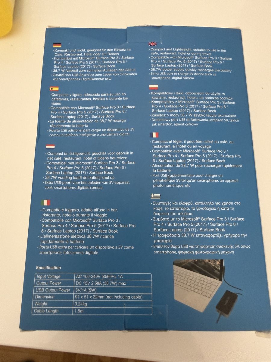 Microsoft Caricabatterie: Logi Surfacebook Ladekabel und Netzgerät – Nuovo (secondo la descrizione) da Oftringen venduto da ste_mp2b 1
