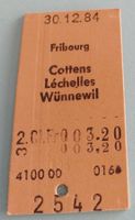 Billette Schweiz Fribourg Cottens Wünnewil 2. Kl. 2542