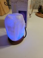 Lampe en cristal de sel  LED multicolore