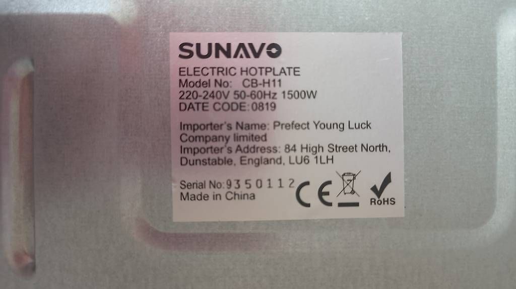 Cuisinières: SUNAVO Einzelkochplatte – D'occasion à Hergiswil NW par DME00 2