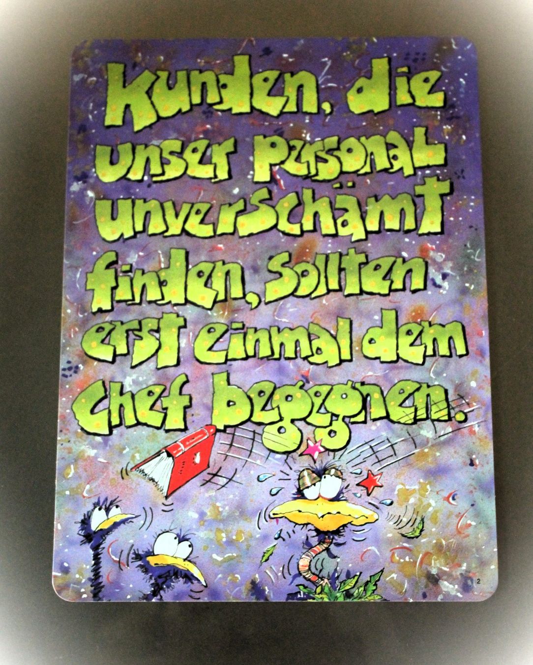 Insegne: CHEF ARBEIT PERSONAL PAUSE ★ Tolles Schild – Nuovo (secondo la descrizione) da Hüttwilen venduto da pinti55