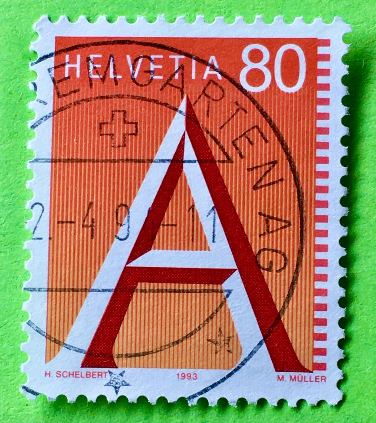 Tutti i francobolli: Nr.838 A-Post Marke Stempel 1993  – Usato da Aarau venduto da Billa007