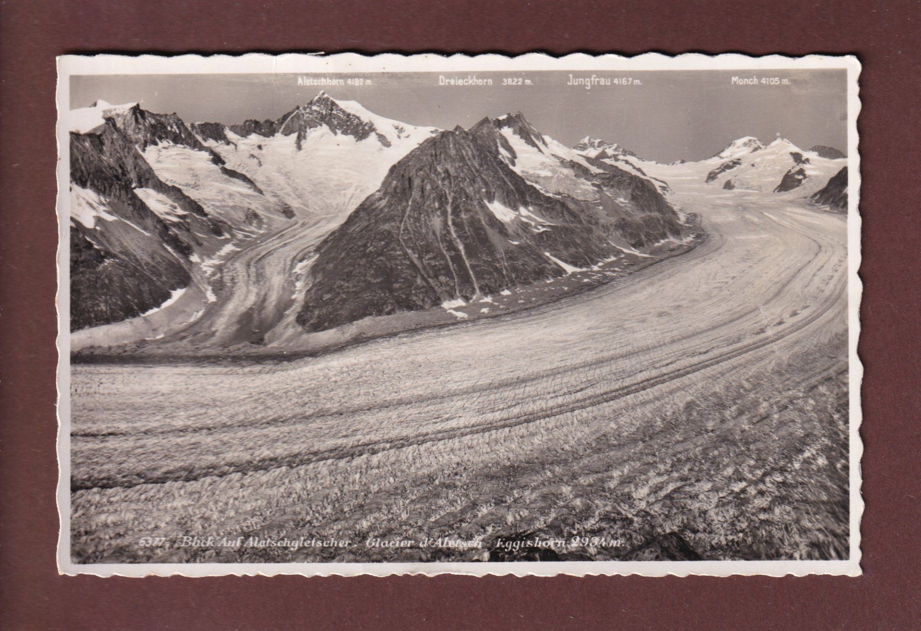 Cartoline postali: ALETSCHGLETSCHER - 1944 – Usato da Pully venduto da nicecards