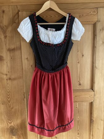 Dirndl ORIGINAL STEINDL Grösse 36 schwarz rot Polka Dot