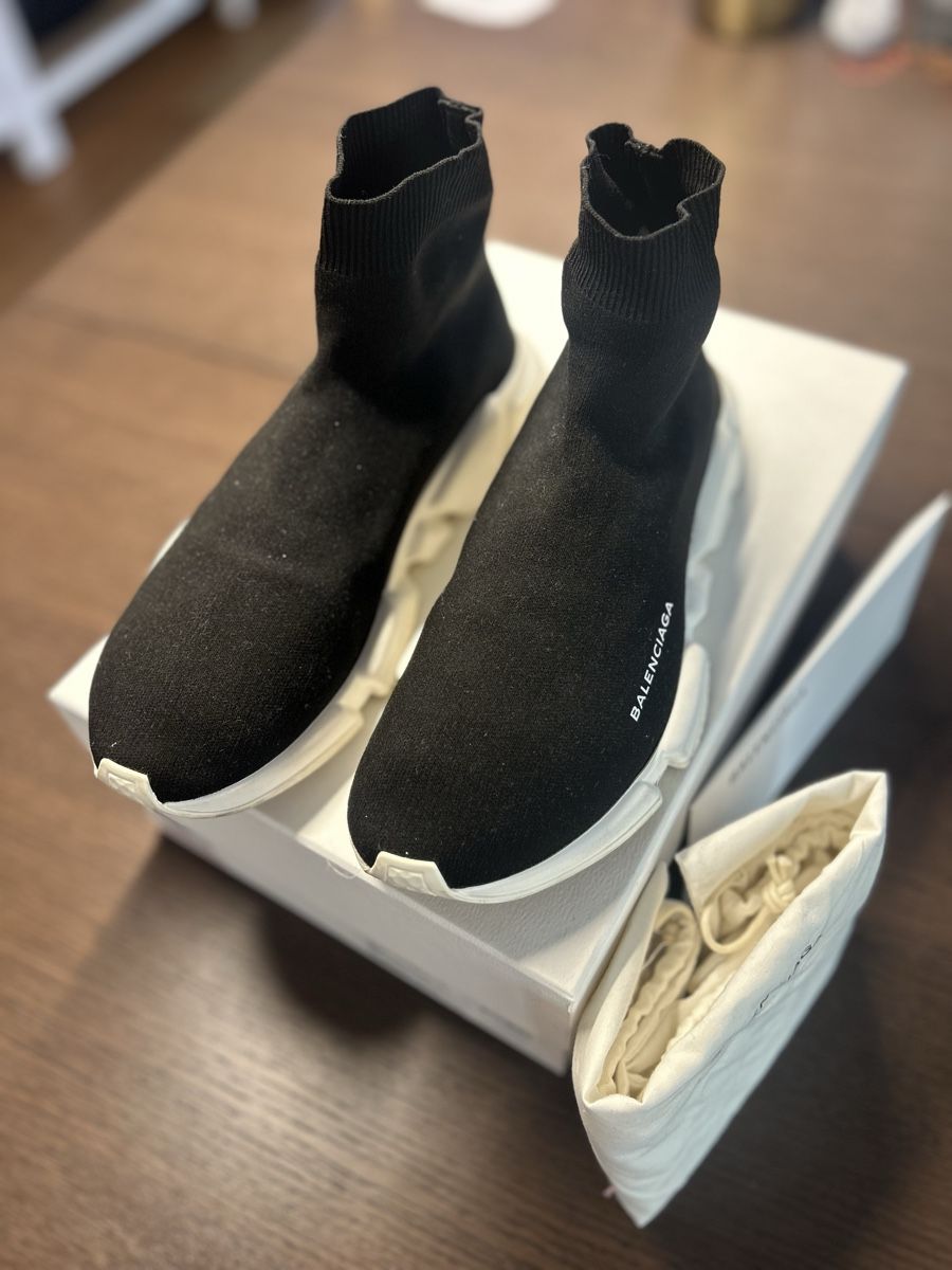Balenciaga Scarpe da uomo: Balenciaga Speed Trainer - Mid 'Black', Grösse 43! – Nuovo (secondo la descrizione) da Oberarth venduto da _j1ck 2