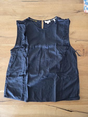 Ärmellose Rüschenbluse (Blusentop) Gr. 40 S.Oliver