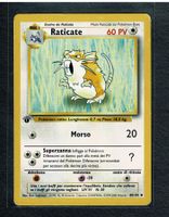 Carta Pokemon Raticate set base 1st edition ITA