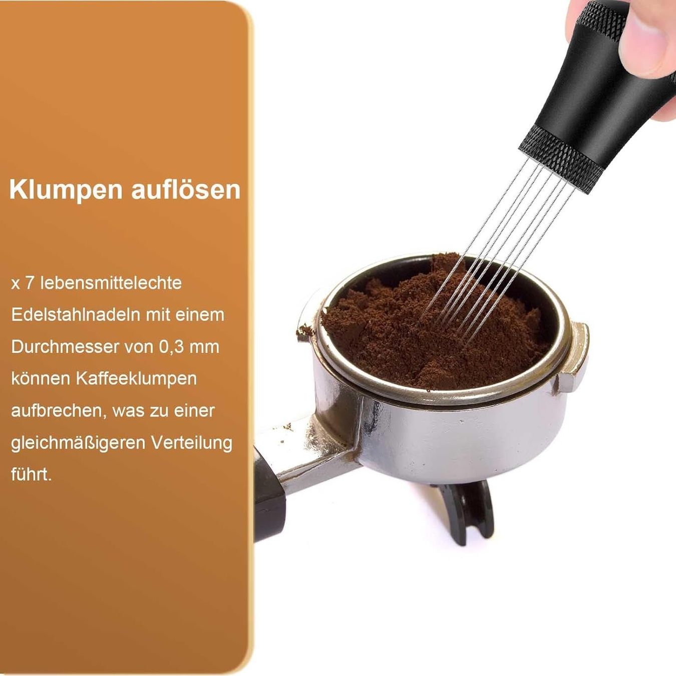Macchine per caffè & Macchine per espresso: Wdt Tool Kaffee Distributor mit Ständer mit 7 Espresso Nadel – Nuovo (secondo la descrizione) da Thun venduto da thunshop 4