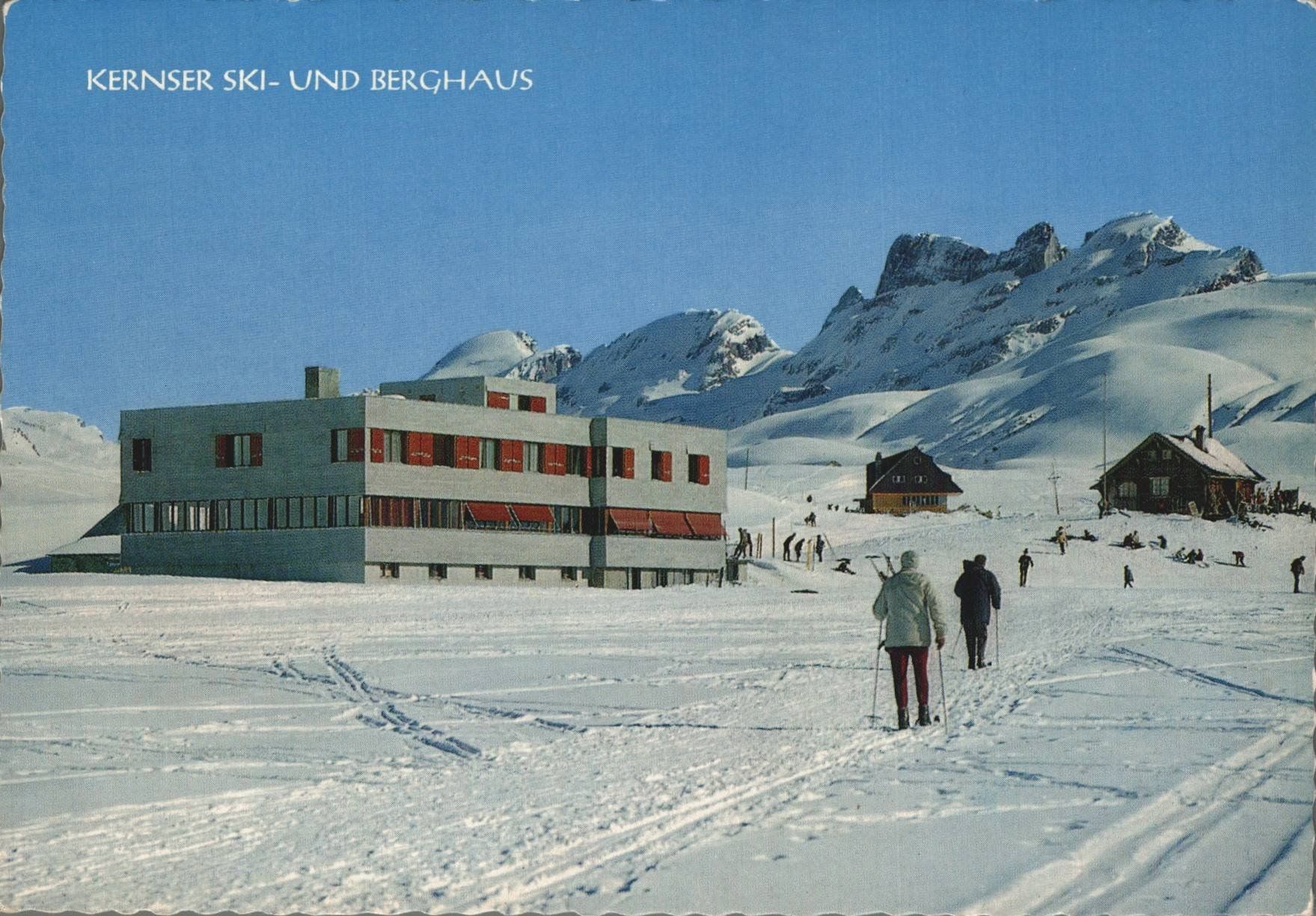 Cartoline postali: Ansichtskarte Kernser Ski- und Berghaus Melchsee-Frutt – Usato da Oberkirch LU venduto da sa_kr