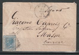 Italien-Brief-von PISA nach Massa 1871