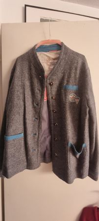 Trachten Jacke, Schurwolle, Grau, Grösse XXL, ungetragen!