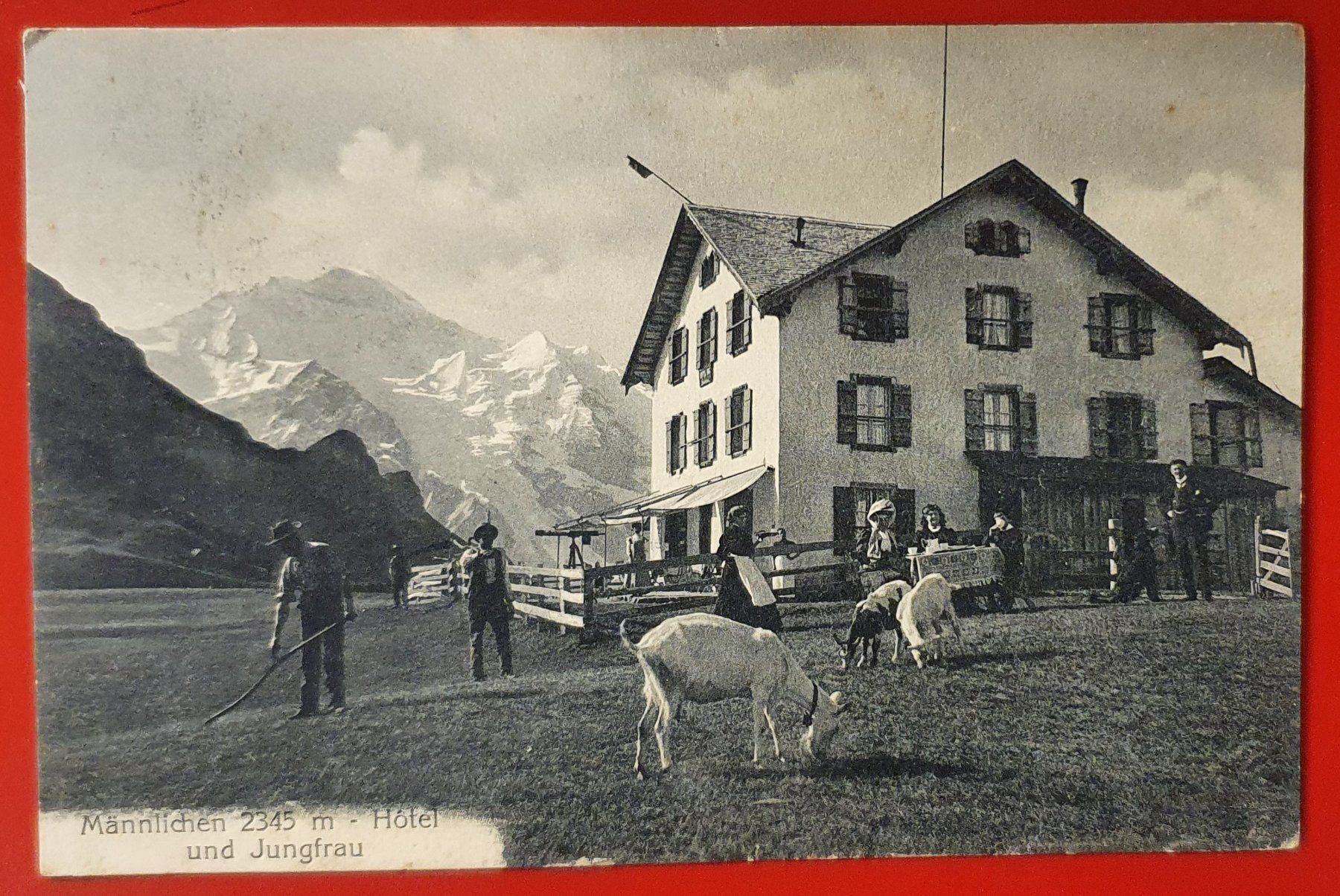 Ansichtskarten: Männlichen Hotel 1920 - belebt – Gebraucht aus Kreuzlingen von Rschweiz1