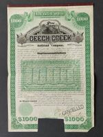 Beech Creek Railroad Company, 1886, 1000$ Bond