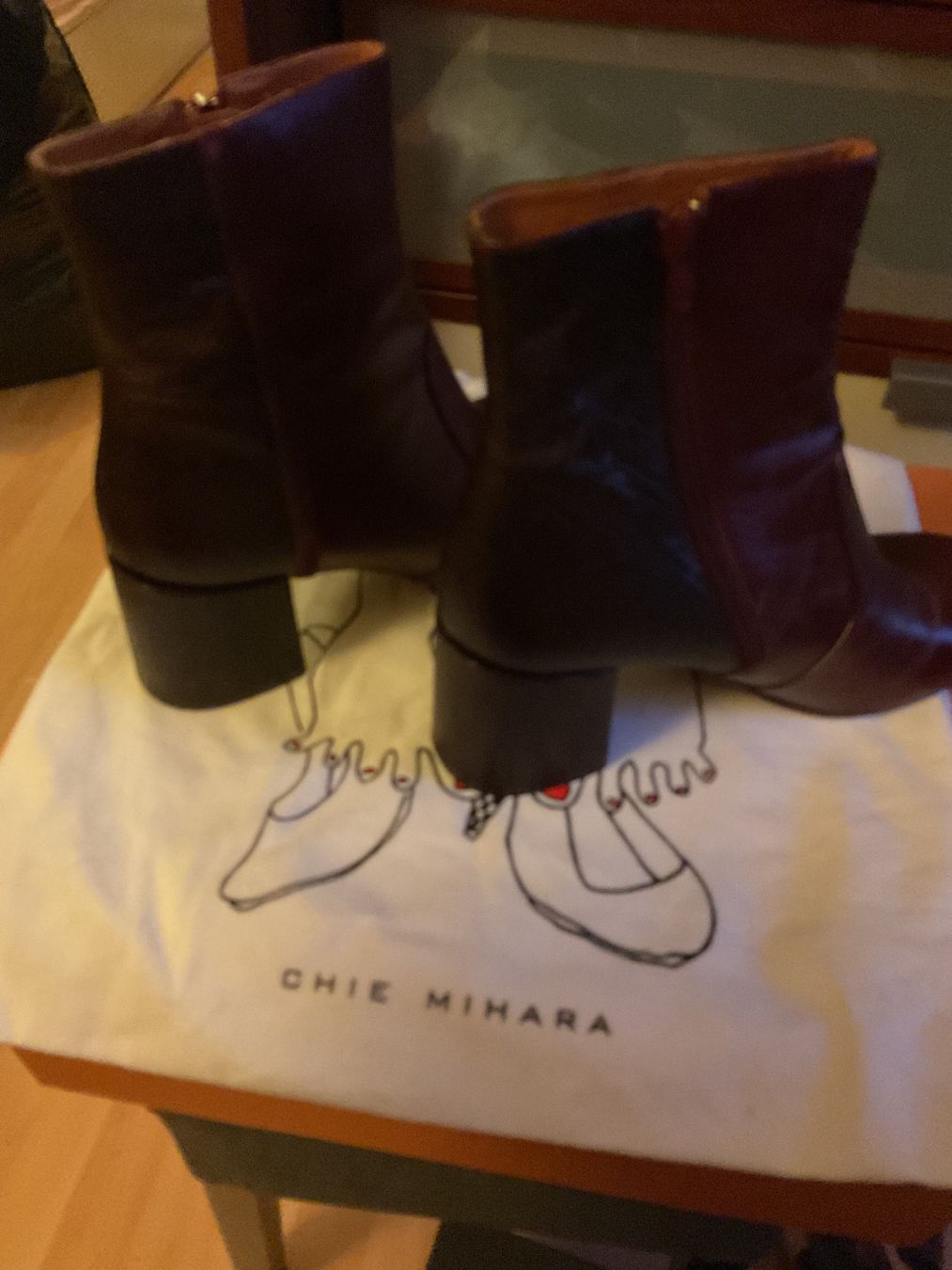 Chie Mihara Damenschuhe: Chie Mihara Stiefeletten Bordeauxrot Pythonmuster Neu Gr.40 – Neu (gemäss Beschreibung) aus Zuerich von SaTs-43 1