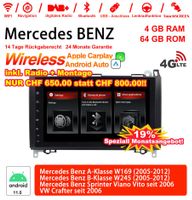 9 Zoll Android 13.0 4G LTE Autoradio Für BENZ W169 W245