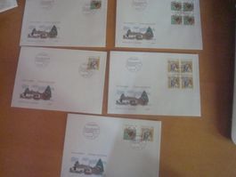 CH 1992 FDC Serie einzeln und 5er TIERE AB NUR 75 RP