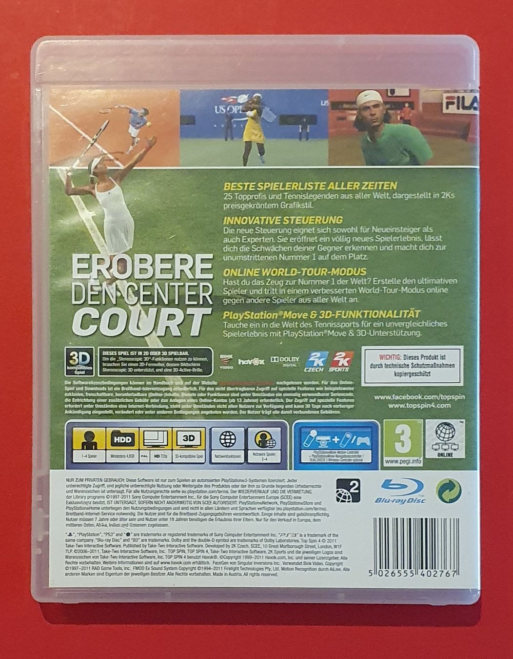 Sony Giochi: Sony PlayStation 3 Game 🏆 Top Spin 4 🏆 (PS3) – Usato da Illnau venduto da BoFrost 2