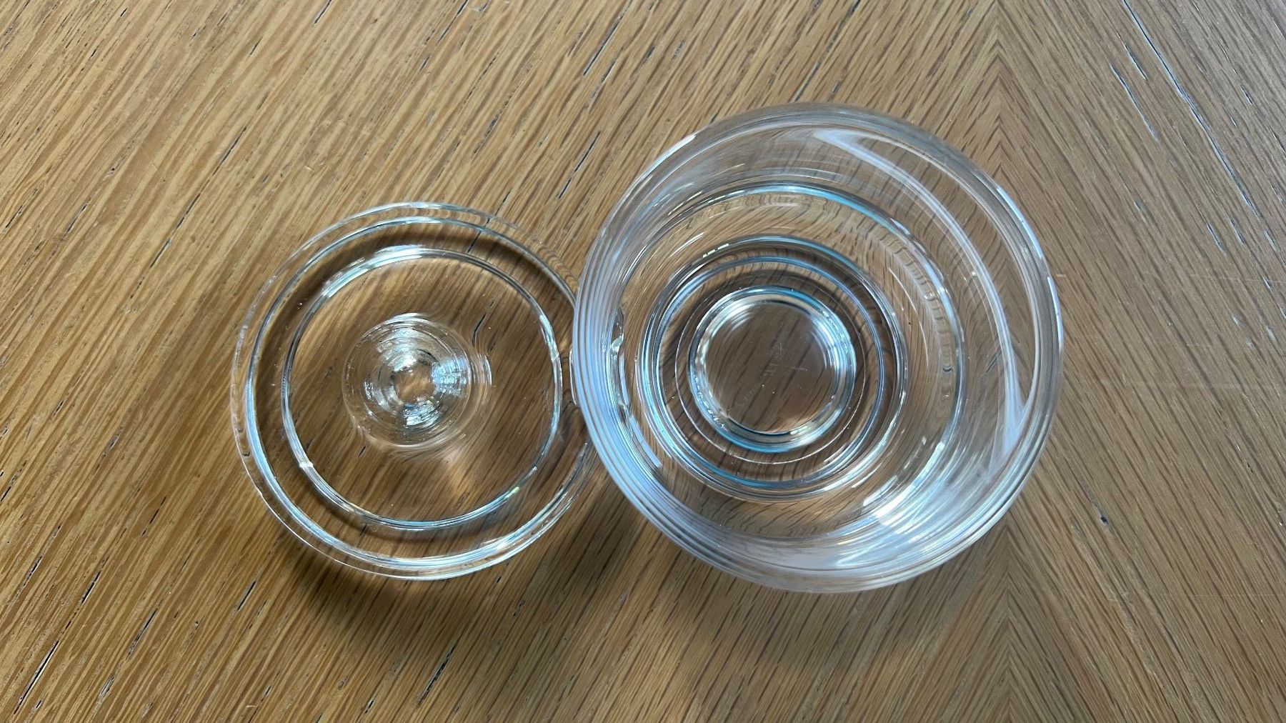 Zuccheriere: Zuckerdose mit Deckel aus Glas – Usato da Schübelbach venduto da Dolly990_2 2