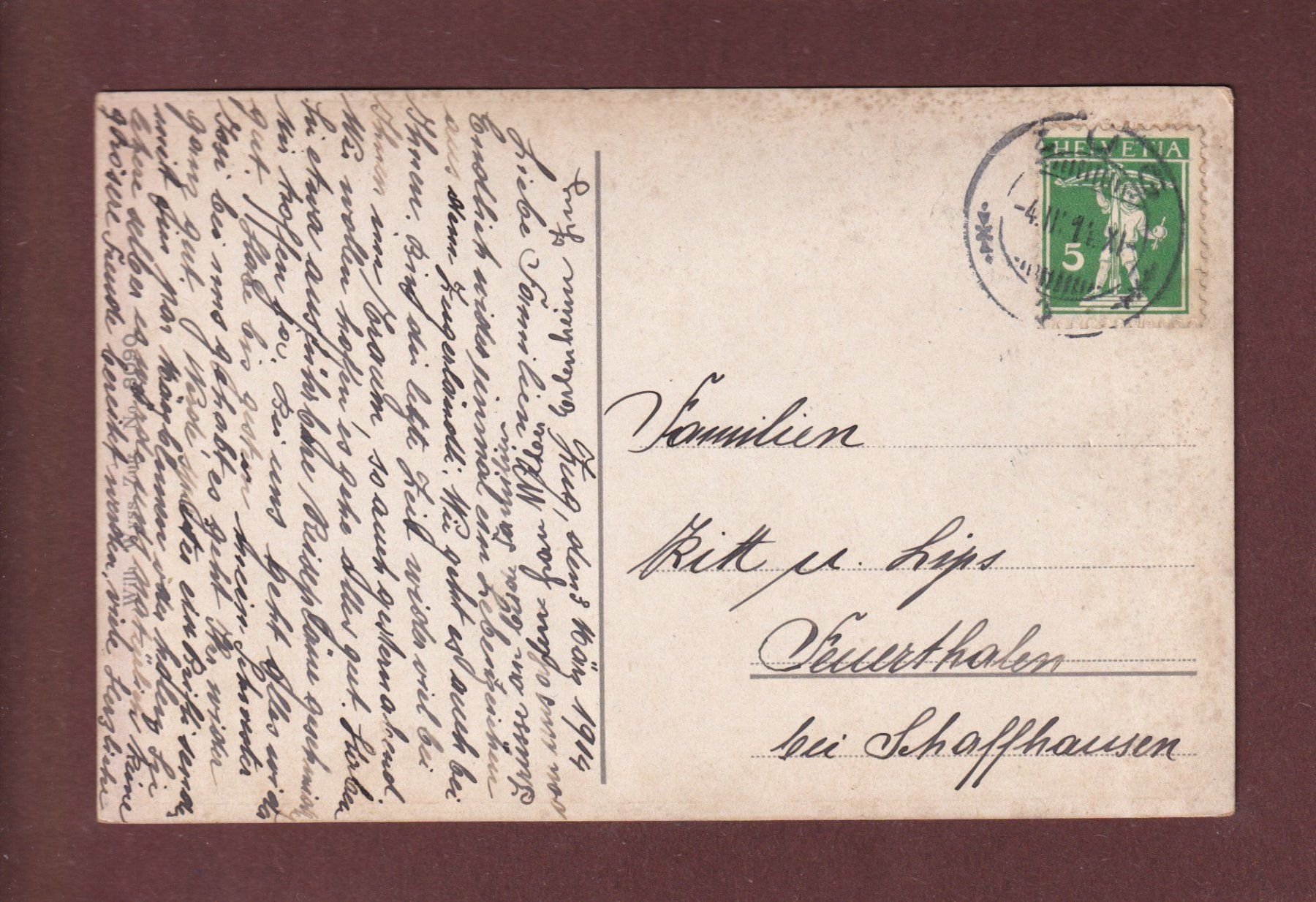 Ansichtskarten: ZUG - Alpenstrasse - 1914 – Gebraucht aus Pully von nicecards-shop 1