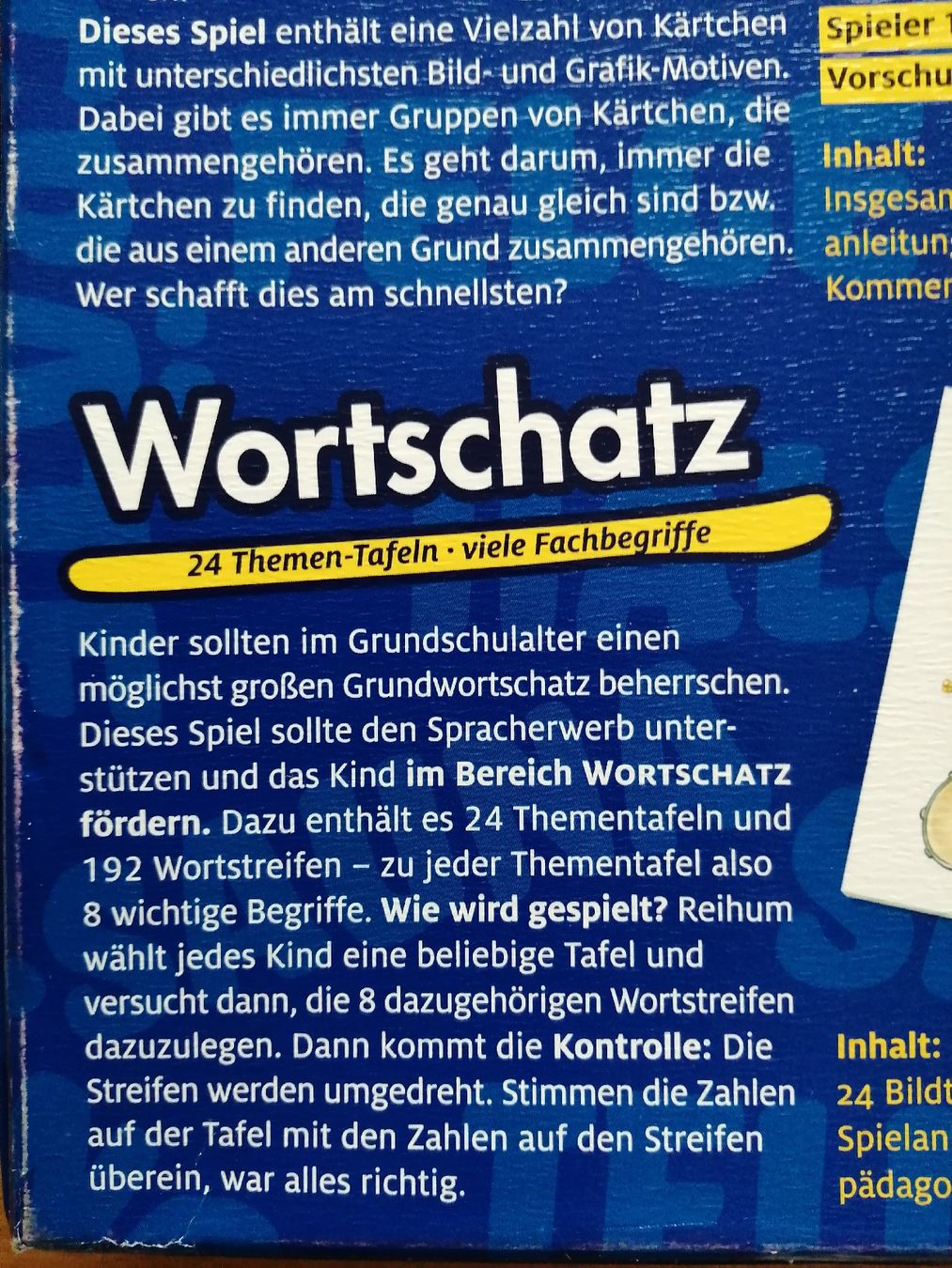 Spiele: Kinderspiel Konzentration & Wortschatz 2in1 – Neu (gemäss Beschreibung) aus Honau von holunder3 2
