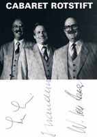 Cabaret Rotstift Autogramm signiert Foto 10x15cm
