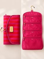 Victoria's Secret Kosmetiktasche gestreift pink rot zum A...